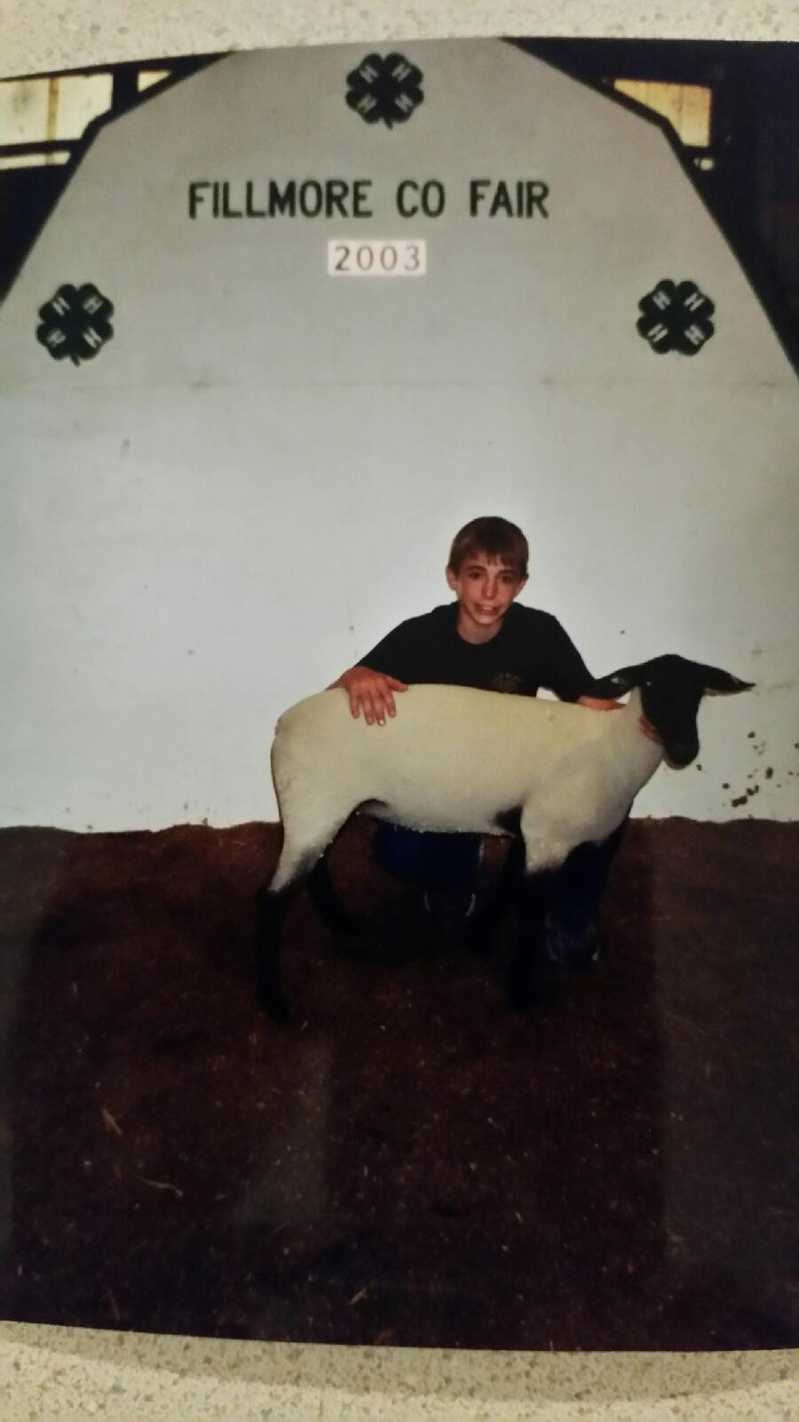 One I of my sheep, I was 13 in this pic 