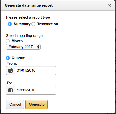 How to generate a summary report to reconcile to the Amazon 1099-K 