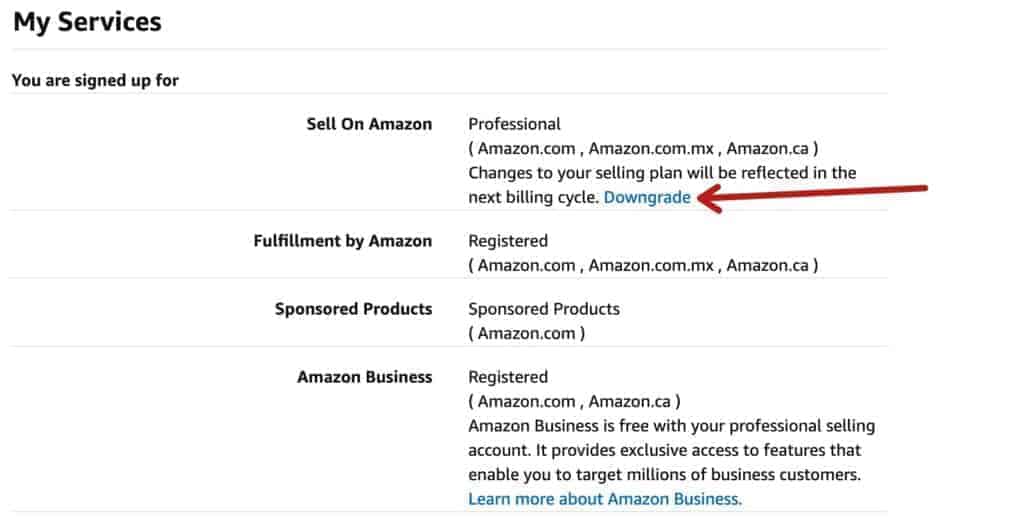 Where to Change your Amazon Seller Account Type