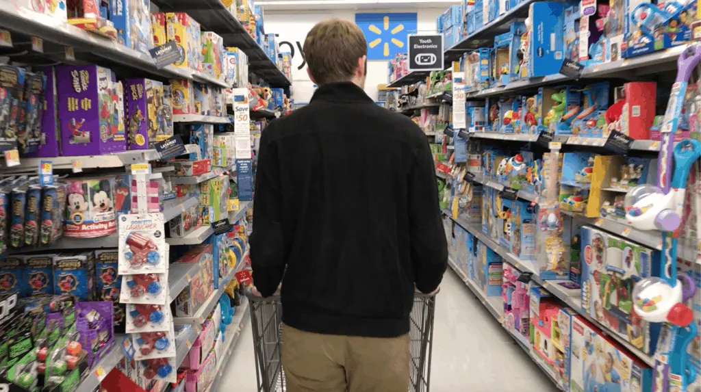 Ryan Grant Shopping at Walmart