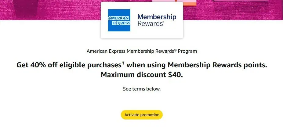 American Express Amazon pay with points offer